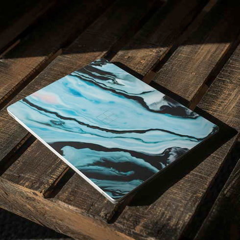 Aqua Blue Marble Ink Surface Laptop 2 Skin